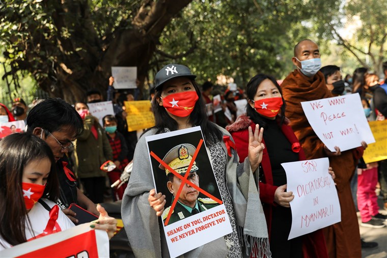 protesten coup in Myanmar