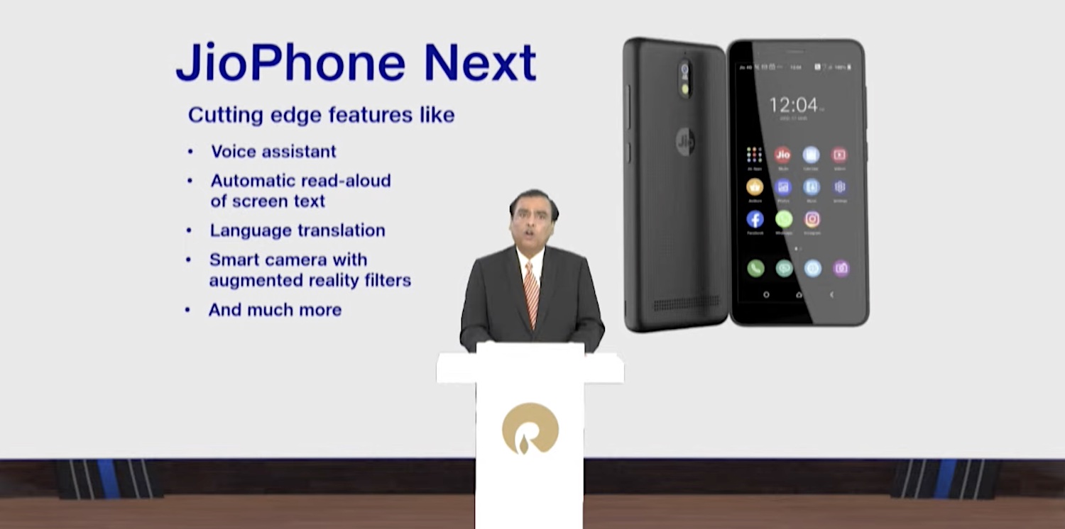 De JioPhone Next is een Indiase budget smartphone